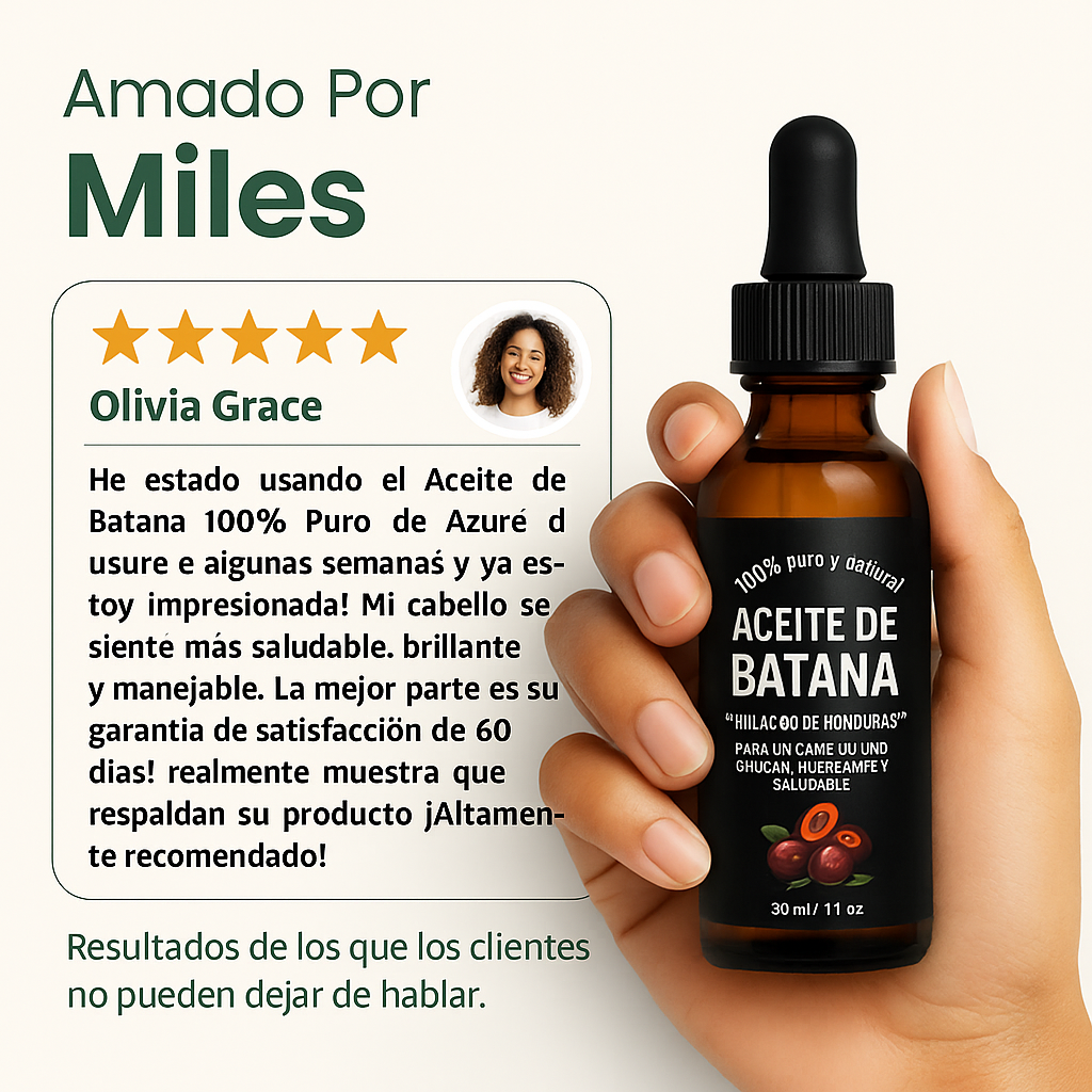 Aceite Natural Batana para el crecimiento del cabello